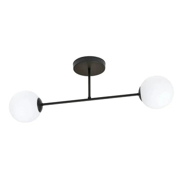 ROMA 2-lichts plafondlamp - Wit glas
