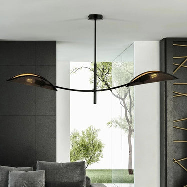 LOTUS 2-lichts hanglamp - Zwart goud