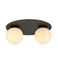 SOLAR 2-lichts plafondlamp - Wit glas - Mooier Thuis