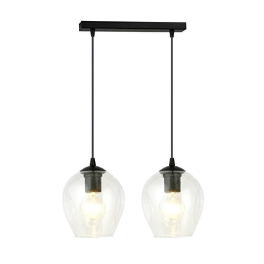 ISTAR 2-lichts hanglamp - Helder glas