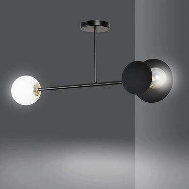 MINERVA 2-lichts plafondlamp - Zwart wit