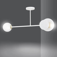 MINERVA 2-lichts plafondlamp - Wit glas - Mooier Thuis
