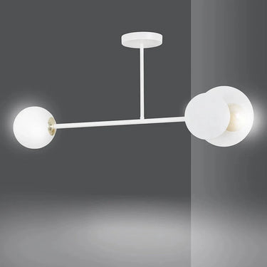 MINERVA 2-lichts plafondlamp - Wit glas