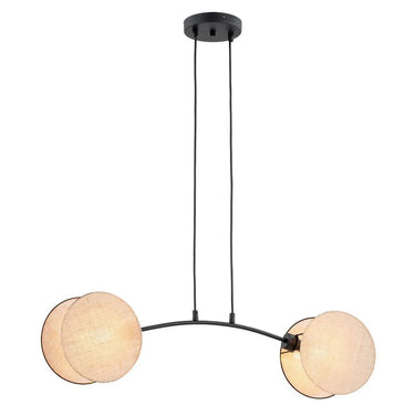 PATTERN 2-lichts hanglamp - Beige textiel
