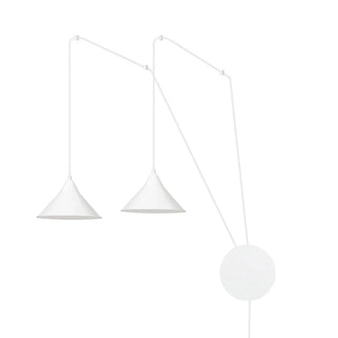 ABRAMO 2-lichts hanglamp – Wit