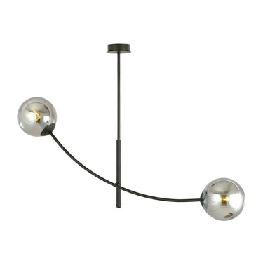 HUNTER 2-lichts hanglamp - Smoked glas