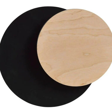CIRCLE 1A 1-lichts wandlamp - Zwart multiplex