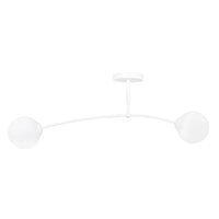 PREGOS 2-lichts plafondlamp - Wit glas - Mooier Thuis