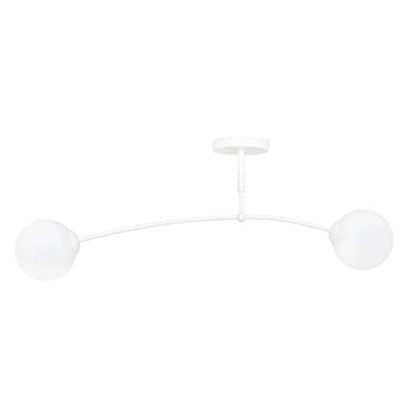 PREGOS 2-lichts plafondlamp - Wit glas