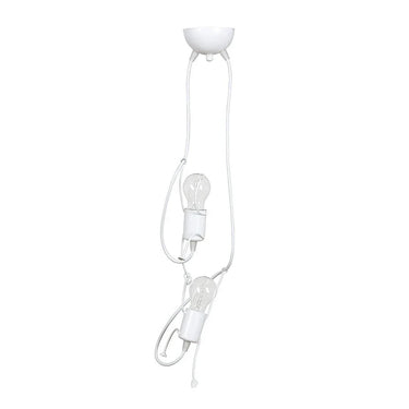 BOBI 2-lichts hanglamp - Wit frame