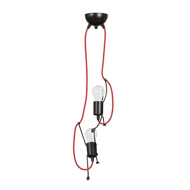 BOBI 2-lichts hanglamp - Zwart frame