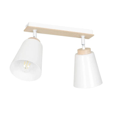 ATLAS 2-lichts plafondlamp - Wit Scandinavisch