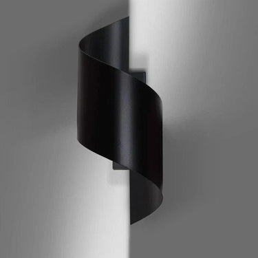 SPINER 1-lichts wandlamp - Zwart