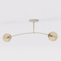 Pregos plafondlamp amber glas 2-lichts amber