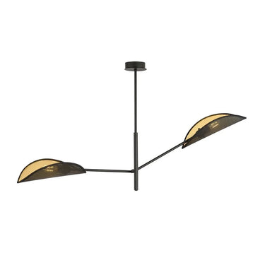 VENE 2-lichts hanglamp - Zwart goud