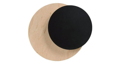 CIRCLE 1B 1-flammige Wandleuchte - Schwarz Sperrholz