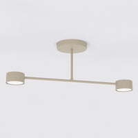 Halo plafondlamp 2-lichts mokka