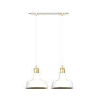 IBOR 2-lichts hanglamp - Wit met gouden accenten - Mooier Thuis