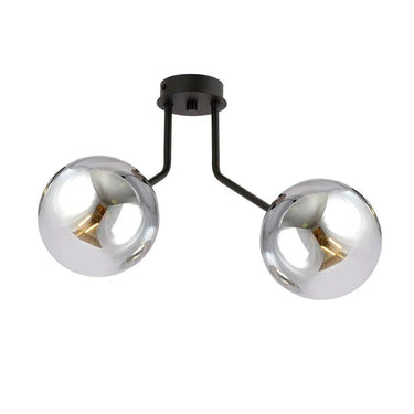 NOVA 2-lichts plafondlamp - Smoked glas