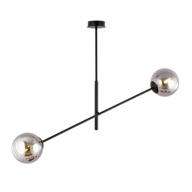 LINEAR 2-lichts hanglamp - Smoked glas