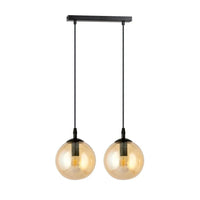 Emibig COSMO 2-lichts hanglamp - Amber glas