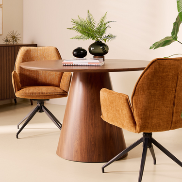 Eettafel Louis - Ø120cm Walnoot