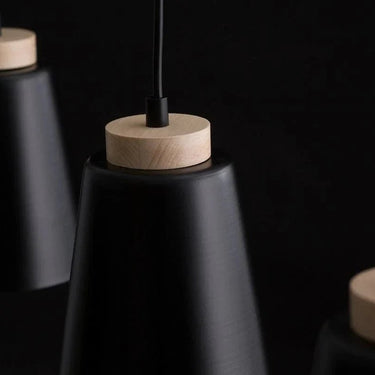 ATLAS 2-lichts plafondlamp - Zwart hout