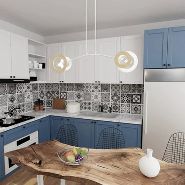 SKIVA 2-lichts hanglamp - Wit frame