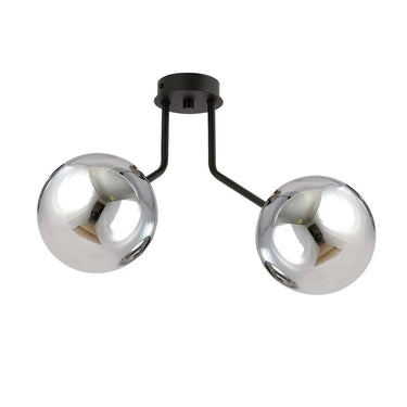 NOVA 2-lichts plafondlamp - Smoked glas