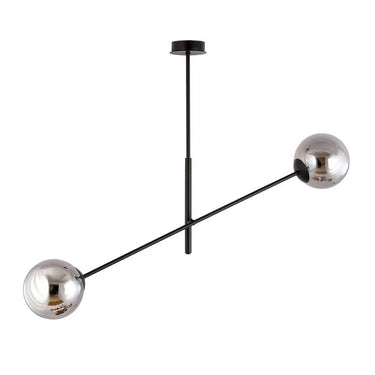 LINEAR 2-lichts hanglamp - Smoked glas