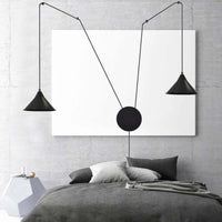 Emibig ABRAMO 2-lichts hanglamp - Zwart metaal