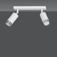Emibig HIRO 2-lichts plafondlamp - Wit-chroom