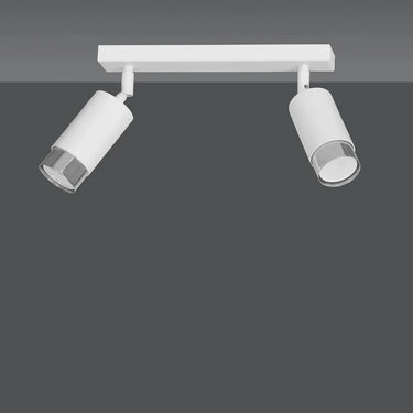 HIRO 2-lichts plafondlamp - Wit-chroom