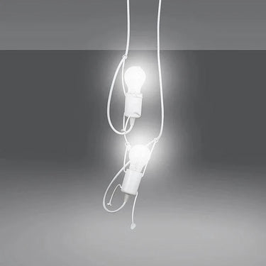 BOBI 2-lichts hanglamp - Wit frame
