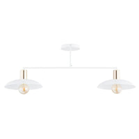 Emibig SPIRIT 2-lichts hanglamp - Wit metaal goud accent