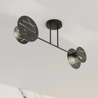Emibig FRICK 2-lichts plafondlamp - Zwart metaal