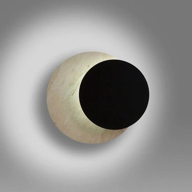 CIRCLE 1B 1-lichts wandlamp - Zwart multiplex