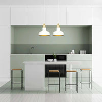 Emibig IBOR 2-lichts hanglamp - Wit met gouden accenten
