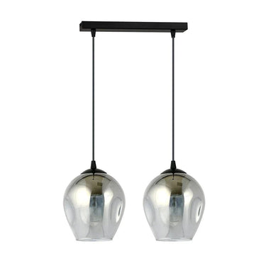 ISTAR 2-lichts hanglamp - Smoked glas