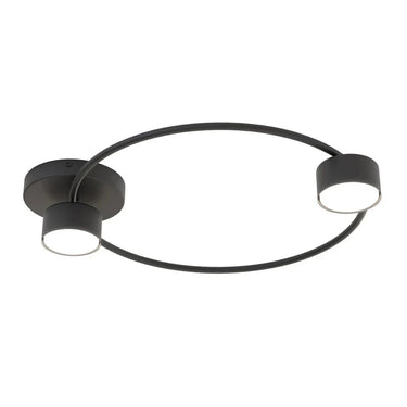 LUCIO 2-lichts plafondlamp - Zwart frame