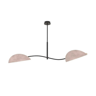 LOTUS 2-lichts hanglamp - Grijze kappen