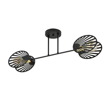 TALIA 2-lichts plafondlamp - Zwart goud