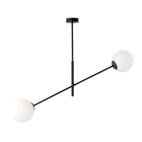 Emibig LINEAR 2-lichts hanglamp - Wit glas - Mooier Thuis