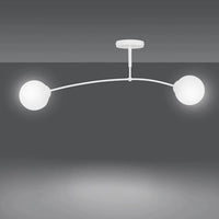 Emibig PREGOS 2-lichts plafondlamp - Wit glas
