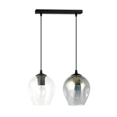 ISTAR 2-lichts hanglamp - Mix glas