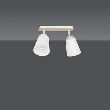 ATLAS 2-lichts plafondlamp - Wit Scandinavisch