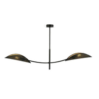 Emibig LOTUS 2-lichts hanglamp - Zwart goud