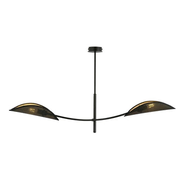 LOTUS 2-lichts hanglamp - Zwart goud
