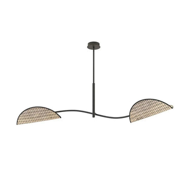 LOTUS 2-lichts hanglamp - Zwart frame