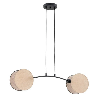 PATTERN 2-lichts hanglamp - Beige textiel